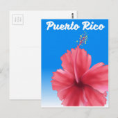 Carte Postale Affiche de voyage Porto Rico Flor de maga (Devant / Derrière)