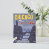 Carte Postale Affiche de voyage pour les vols de Trans World Air (Debout devant)