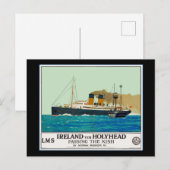 Carte Postale Affiche de voyage pour l'Irlande via Holyheand (Devant / Derrière)