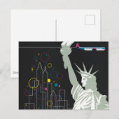 Carte Postale Affiche de voyage pour Northwest Airlines (Devant / Derrière)