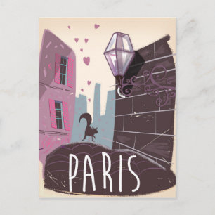 Carte Postale Affiche de voyage pour Paris vintage.