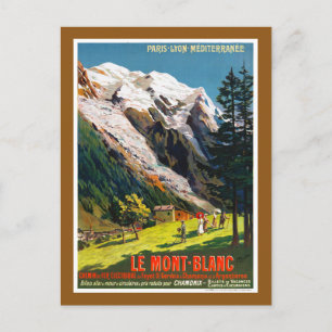 Carte Postale Affiche de voyage restaurée France Le Mont Blanc