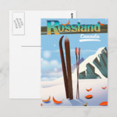 Carte Postale Affiche de voyage Rossland Canada. (Devant / Derrière)