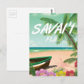 Carte Postale Affiche de voyage Savai'i Fiji Samoa (Devant / Derrière)