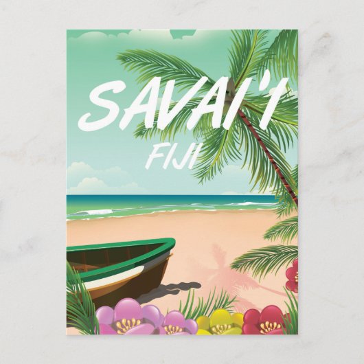 Carte Postale Affiche de voyage Savai'i Fiji Samoa (Devant)