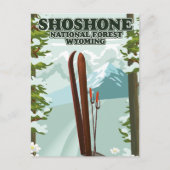 Carte Postale Affiche de voyage Shoshone National Forest Ski (Devant)