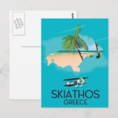 Carte Postale Affiche de voyage Skiathos Grèce (Devant / Derrière)
