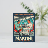 Carte Postale Affiche de voyage spatial Martini Films de science (Debout devant)