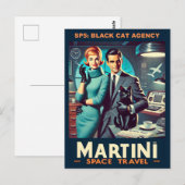 Carte Postale Affiche de voyage spatial Martini SP5 : Agence Bla (Devant / Derrière)