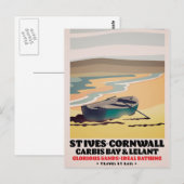 Carte Postale Affiche de voyage St Ives Cornwall (Devant / Derrière)