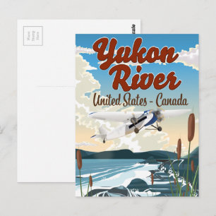 Carte Postale Affiche de voyage sur la rivière Yukon USA Canada