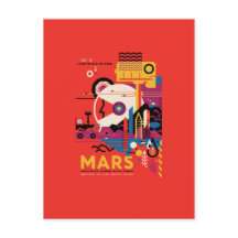 Affiche de voyage sur Mars, Touriste, Planète, Ast