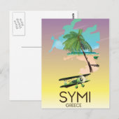 Carte Postale Affiche de voyage Symi Grèce (Devant / Derrière)