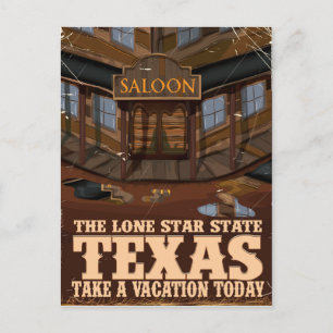 Carte Postale Affiche de voyage Texas 'L'état de l'étoile solita