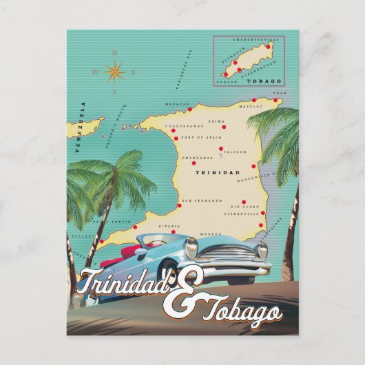 Carte Postale Affiche de voyage Trinité-et-Tobago (Devant)