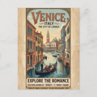 Affiche de voyage Venise Italie vintage