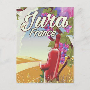 Carte Postale Affiche de voyage vignoble Jura France