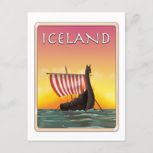 Carte Postale Affiche de voyage Viking Islande