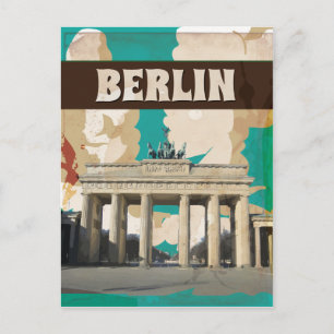 Carte Postale Affiche de voyage vintage à Berlin impression