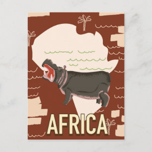 Carte Postale Affiche de voyage vintage Afrique.