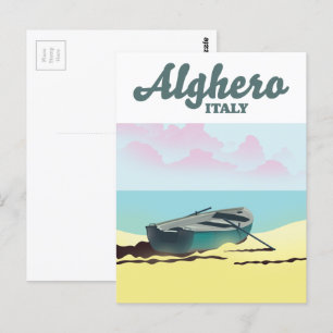 Carte Postale Affiche de voyage vintage Alghero Italie
