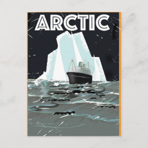 Carte Postale Affiche de voyage vintage Arctique