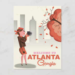 Carte Postale Affiche de voyage vintage Atlanta Géorgie