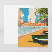 Carte Postale Affiche de voyage Vintage aux Philippines (Devant / Derrière)