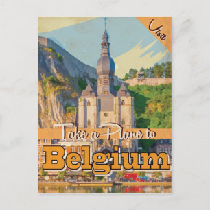 Carte Postale Affiche de voyage vintage Belgique.