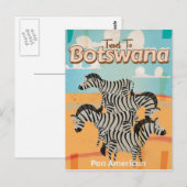 Carte Postale Affiche de voyage vintage Botswana (Devant / Derrière)