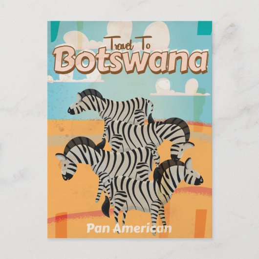 Carte Postale Affiche de voyage vintage Botswana (Devant)