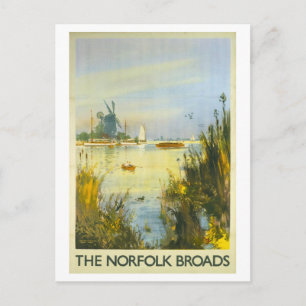 Carte Postale Affiche de voyage vintage Broads en Angleterre