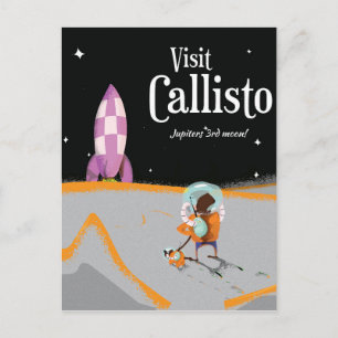 Carte Postale Affiche de voyage vintage Callisto (lune de Jupite