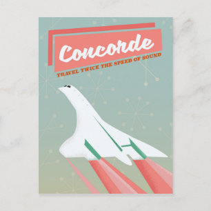 Carte Postale Affiche de voyage vintage Concorde