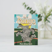 Carte Postale Affiche de voyage vintage Congo. (Debout devant)