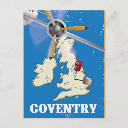 Carte Postale Affiche de voyage vintage Coventry (Devant)