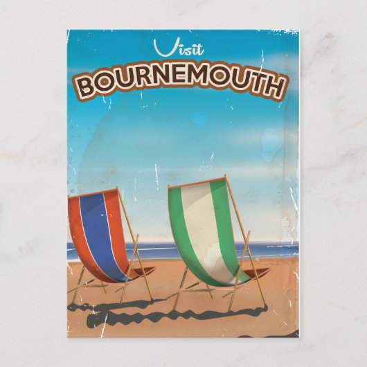 Carte Postale Affiche de voyage vintage de Bournemouth (Devant)