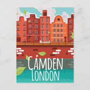 Carte Postale Affiche de voyage vintage de Camden, Londres