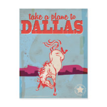 Affiche de voyage vintage de Dallas
