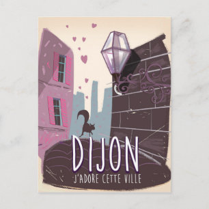 Carte Postale Affiche de voyage vintage de Dijon France