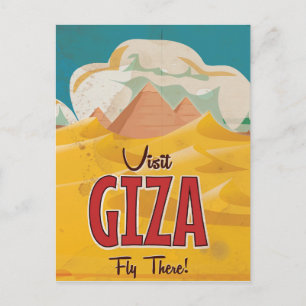 Carte Postale Affiche de voyage vintage de Gizeh, Égypte