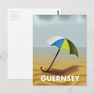 Carte Postale Affiche de voyage vintage de Guernesey