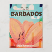Affiche de voyage vintage de la Barbade