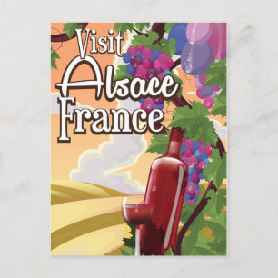 Carte Postale Affiche de voyage vintage de la région Alsace Fran