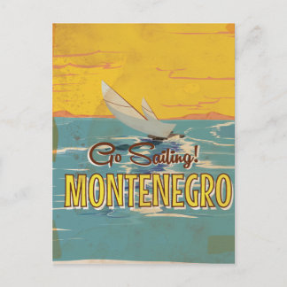 Carte Postale Affiche de voyage vintage de la voile au Monténégr