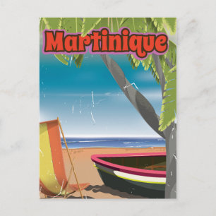 Carte Postale Affiche de voyage vintage de Martinique