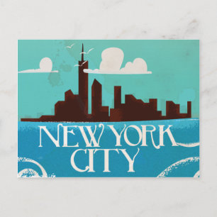 Carte Postale Affiche de voyage vintage de New York