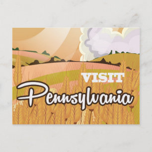 Carte Postale Affiche de voyage vintage de Pennsylvanie