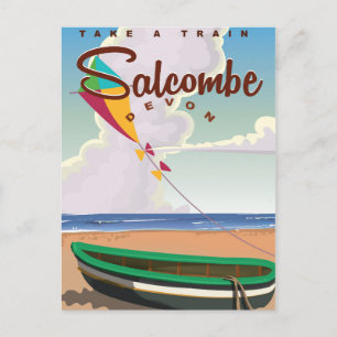 Carte Postale Affiche de voyage vintage de Salcombe, Devon