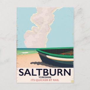 Carte Postale Affiche de voyage vintage de Saltburn - Yorkshire.